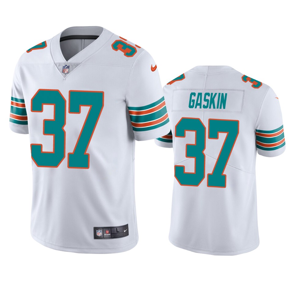 myles gaskin dolphins white vapor jersey