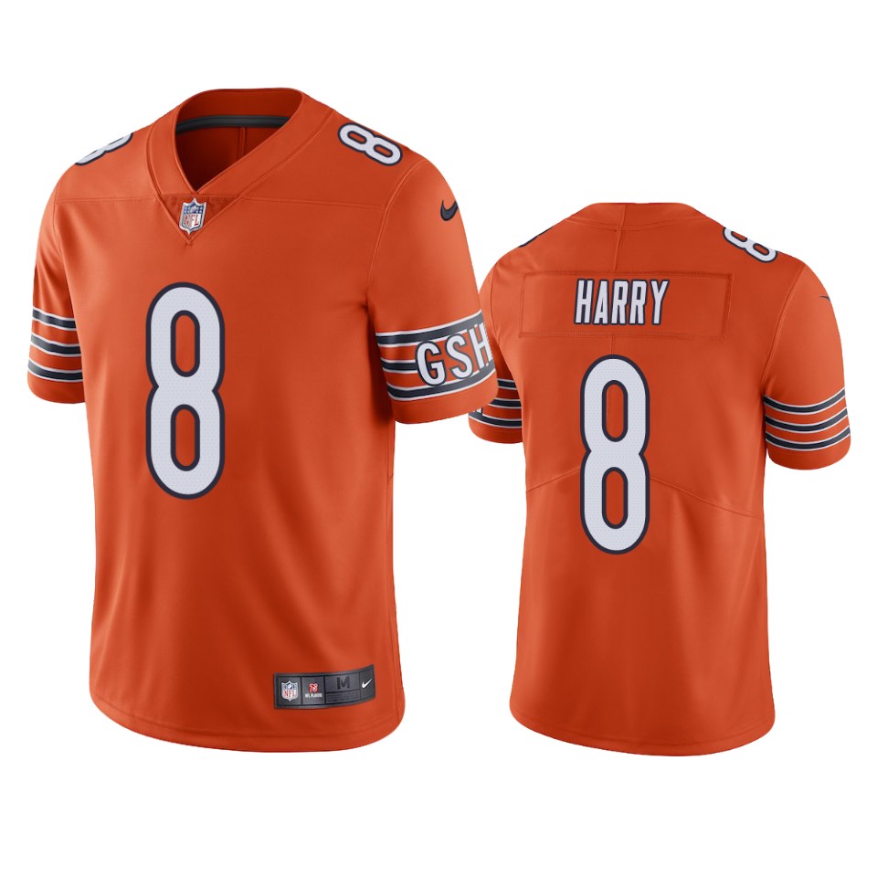 n'keal harry bears vapor limited orange jersey