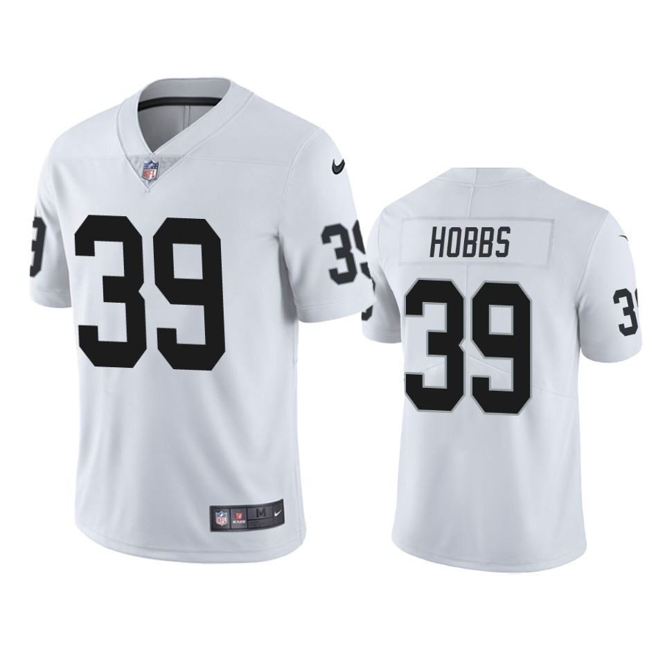 nate hobbs raiders white vapor jersey