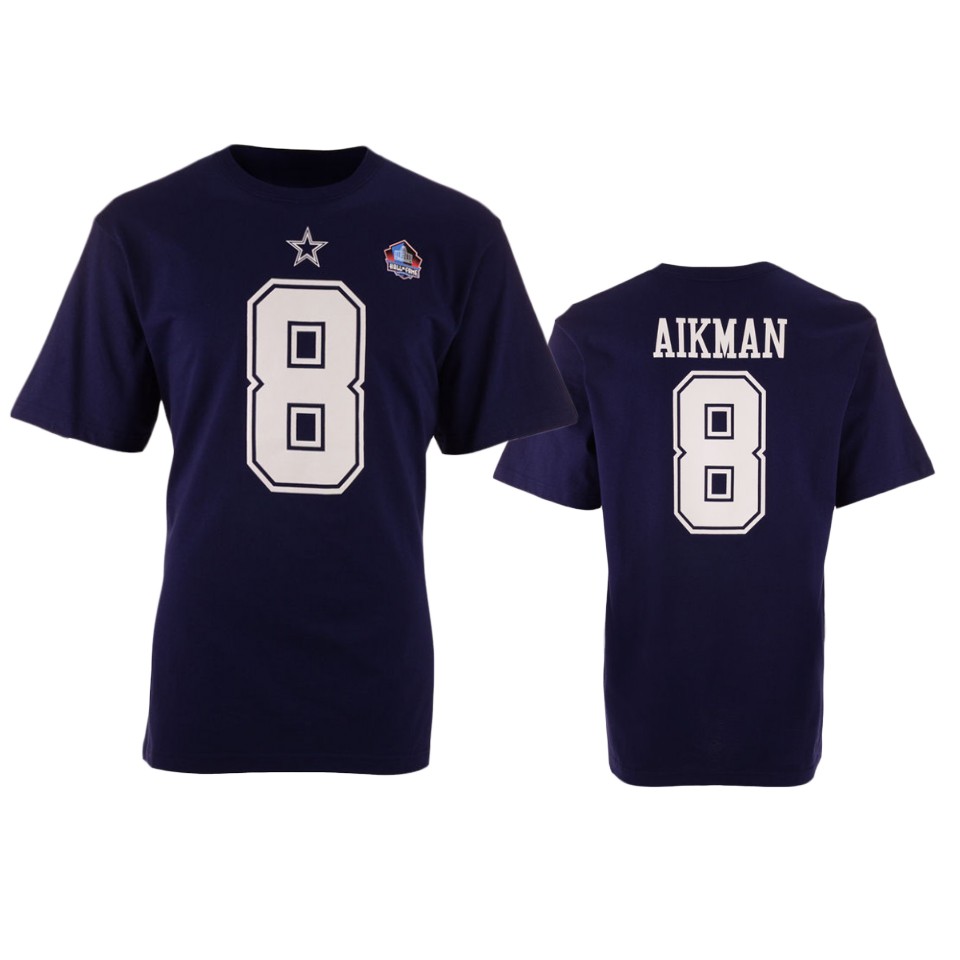 navy men's troy aikman t shirt