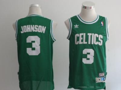 nba boston celtics #3 johnson green jerseys(fans edition)