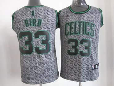 nba boston celtics #33 bird green grey(static fashion swingman)