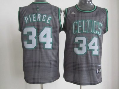 nba boston celtics #34 pierce black-grey jerseys (2012)