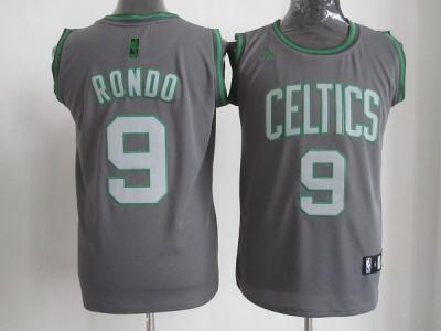 nba boston celtics #9 rondo grey jerseys