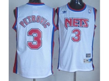 nba brooklyn nets #3 petrovic white