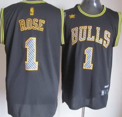 nba chicago bulls #1 rose black(2013 new)
