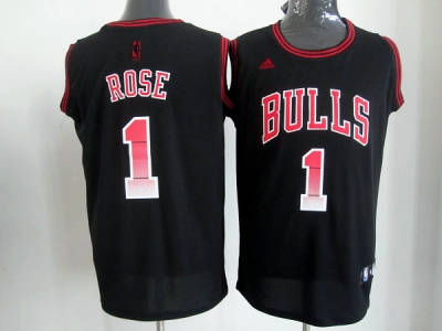 nba chicago bulls #1 rose black(limited edition)