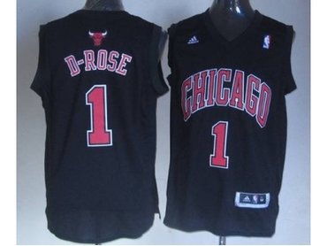 nba jerseys chicago bulls #1 d-rose black(revolution 30 swingman)(d-rose)