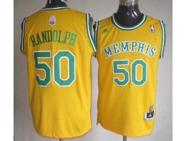 nba memphis grizzlies #50 randolph yellow(revolution 30 swingman)