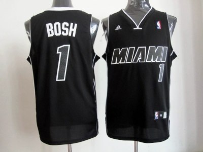 nba miami heat #1 bosh black(revolution 30 swingman)