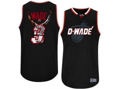 nba miami heat #3 wade black(limited edition)