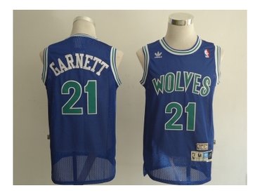 nba minnesota timberwolves #21 garnett blue-1