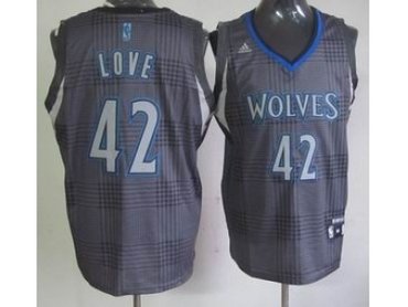 nba minnesota timberwolves #42 love black-grey(2012)