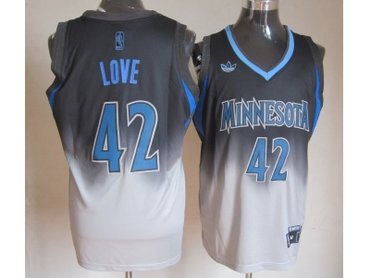 nba minnesota timberwolves #42 love black-grey(limited)
