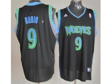 nba minnesota timberwolves #9 rubio black(limited revolution 30 swingman)
