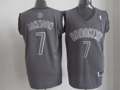 nba new jersey nets #7 joe johnson grey(full grey)
