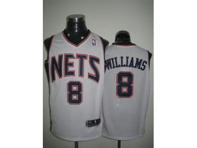 nba new jersey nets #8 williams white