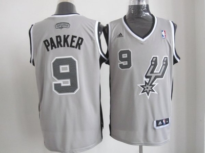 nba san antonio spurs #9 tony parker grey(revolution 30 swingman)