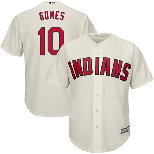 ndians #10 Yan Gomes Cream Alternate Stitched Youth MLB Jersey