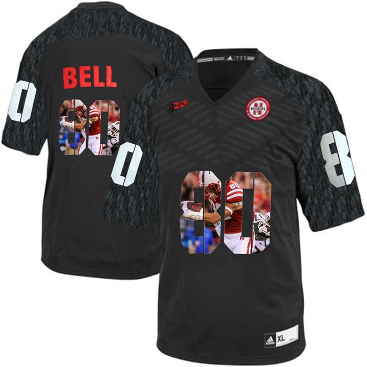 nebraska cornhuskers 80 kenny bell black ncaa football premier jersey