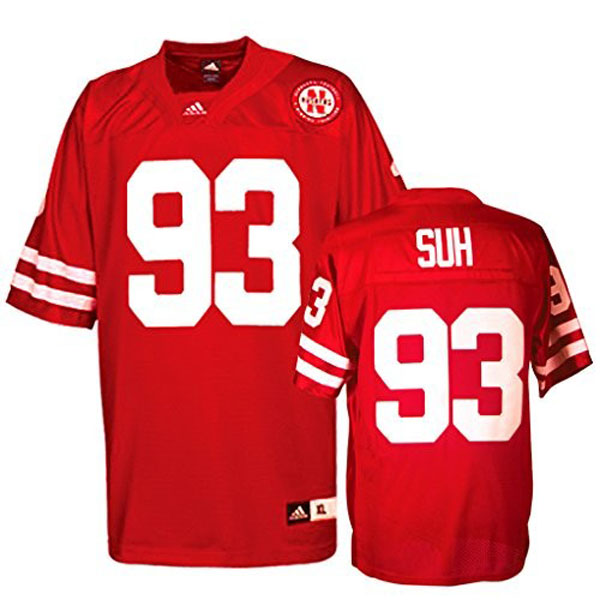 nebraska cornhuskers 93 ndamukong suh red football youth jersey