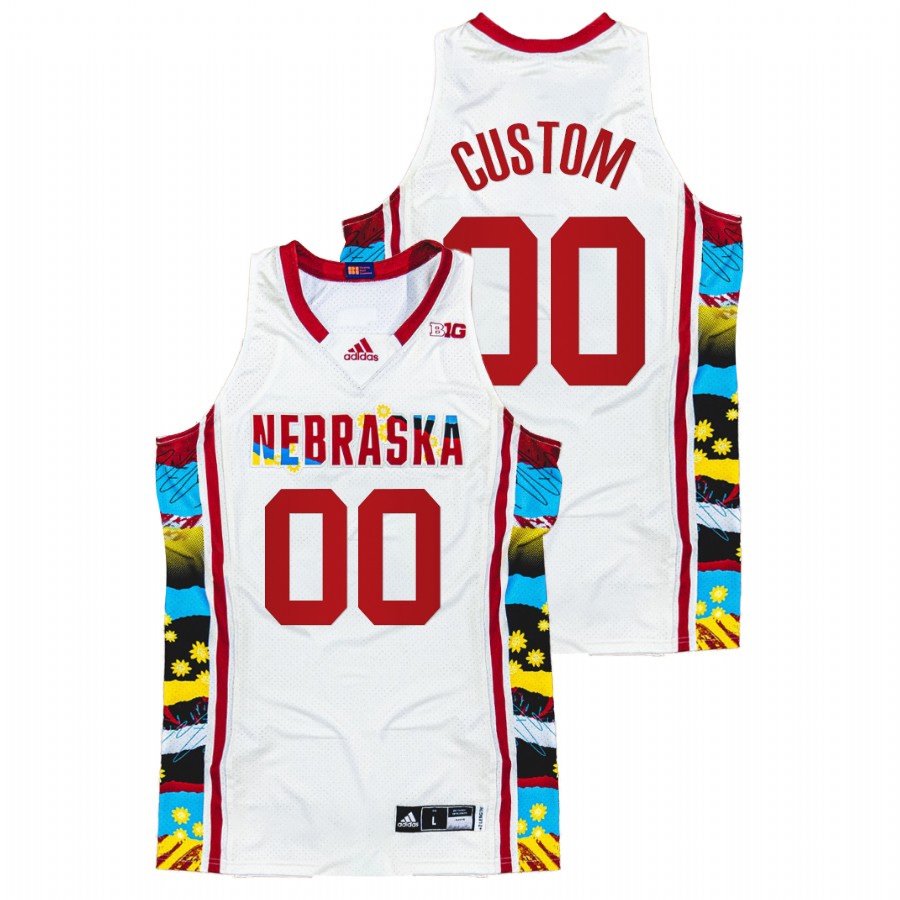 nebraska cornhuskers custom 2022 sunflower bhm honoring jersey