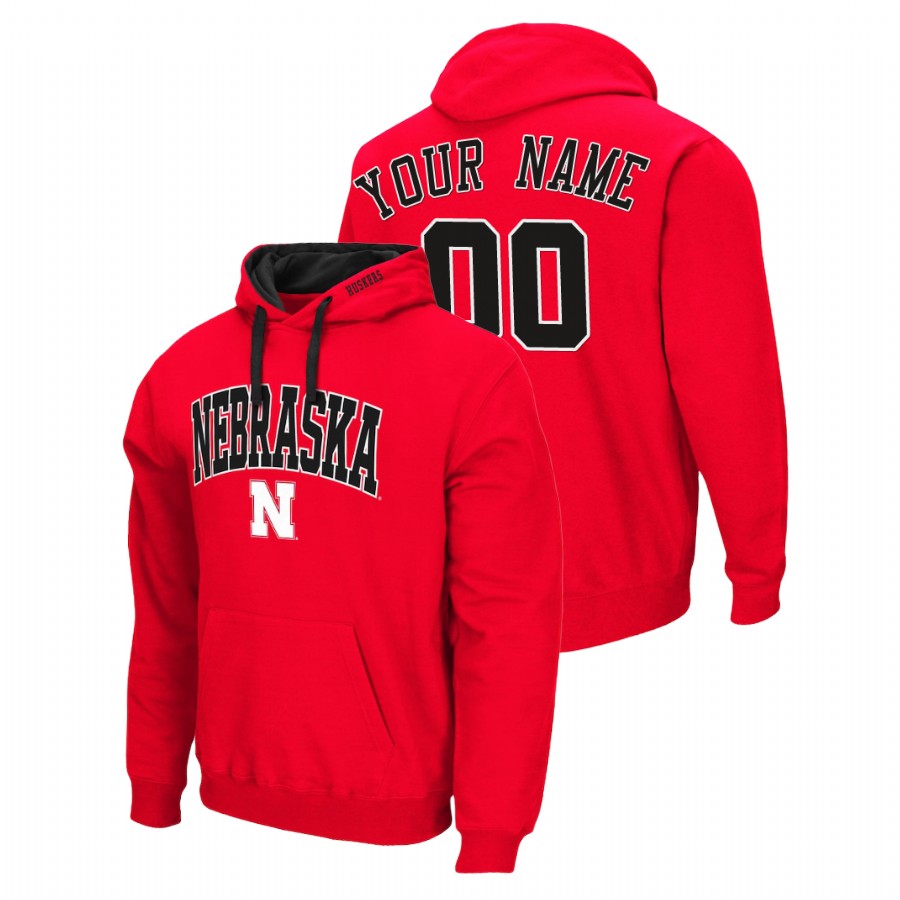 nebraska cornhuskers custom pullover scarlet arch 2.0 hoodie