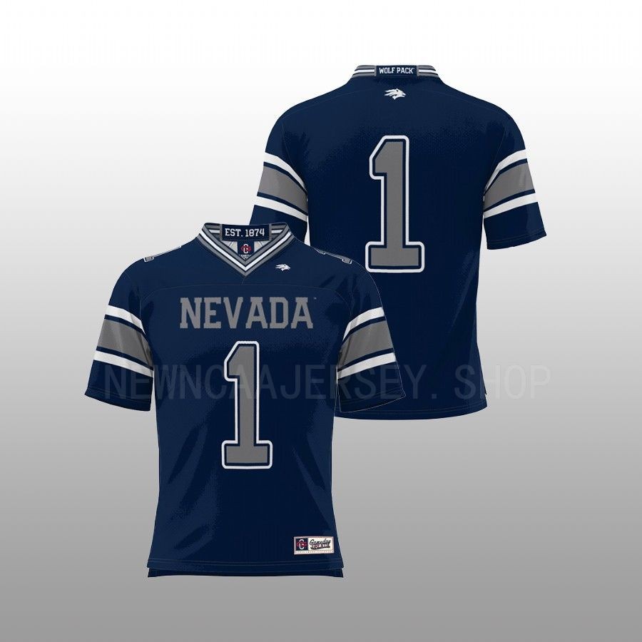 nevada wolf pack navy prosphere endzone football men jersey