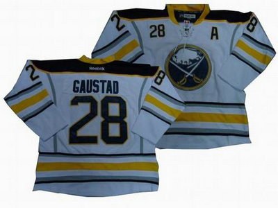 new buffalo sabres 28 paul gaustad white jersesys