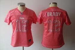 new england patriots #12 brady women pink jerseys