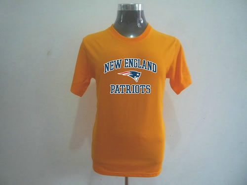 new england patriots big & tall heart & soul t-shirt yellow