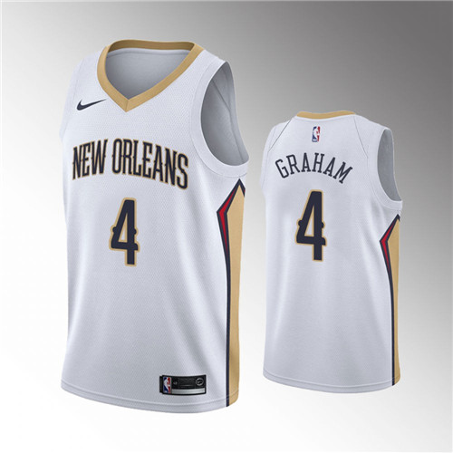 New Orleans Pelicans Devonte' Graham Association Edition White 2021 Trade stitched Jersey #4