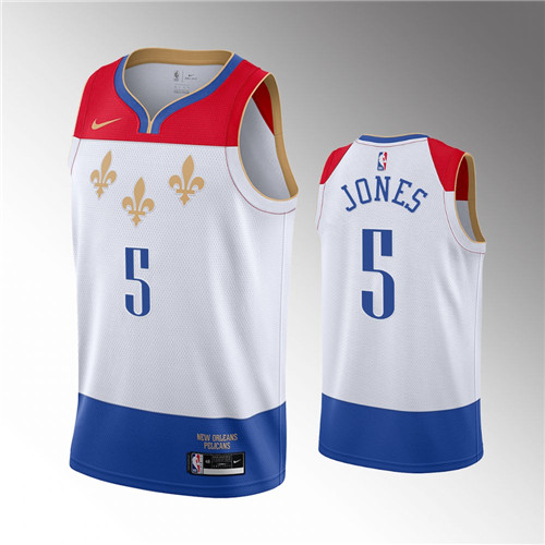 New Orleans Pelicans Herbert Jones City Edition White 2021 NBA Draft stitched Jersey #5