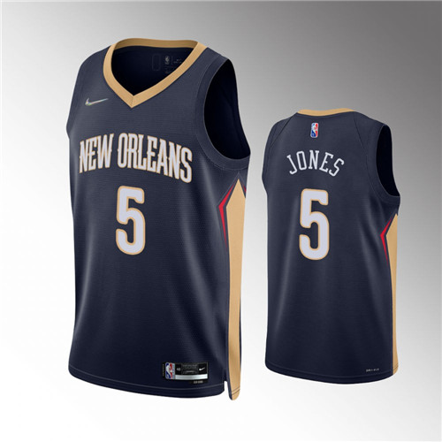 New Orleans Pelicans Herbert Jones Icon Edition Navy stitched Jersey #5