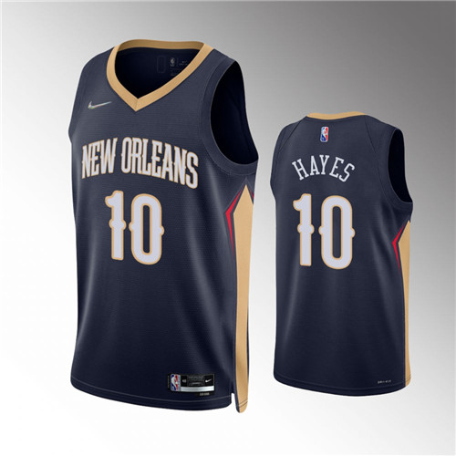 New Orleans Pelicans Jaxson Hayes 2021-22 75th Anniversary Diamond Icon Navy stitched Jersey #10