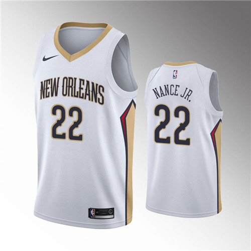New Orleans Pelicans Larry Nance Jr. Association Edition White stitched Jersey #5