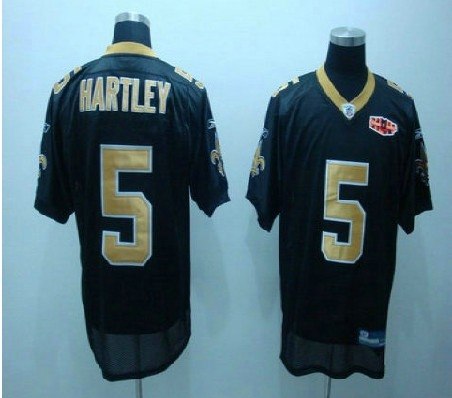 new orleans saints #5 hartley black xliv 2010 superbowl