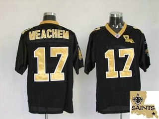 new orleans saints 17 robert meachem black team patch