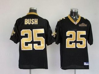 new orleans saints 25 reggie bush black champions patch