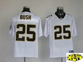 new orleans saints 25 reggie bush white golden 2010 superbowl patch