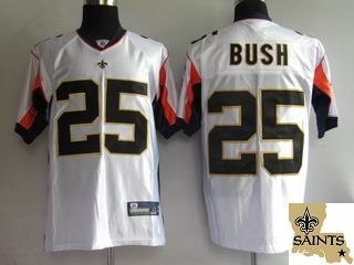 new orleans saints 25 reggie bush white team patch