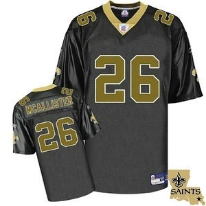 new orleans saints 26 mcallister replica black team patch