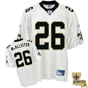 new orleans saints 26 mcallister replica white team patchs