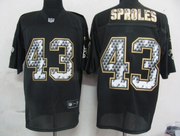 new orleans saints 43 sproles black united sideline jerseys
