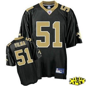 new orleans saints 51# vilma black golden 2010