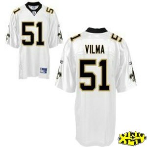 new orleans saints 51# vilma white golden 2010