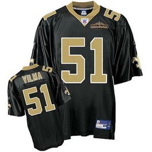 new orleans saints 51 vilma black champions patch