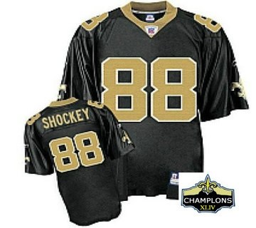 new orleans saints 88 jeremy shockey black jerseys champions patch