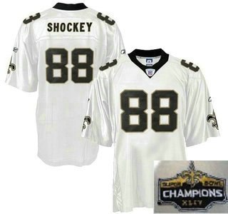 new orleans saints 88 jeremy shockey white championship jerseys