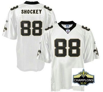 new orleans saints 88 jeremy shockey white jerseys champions patch